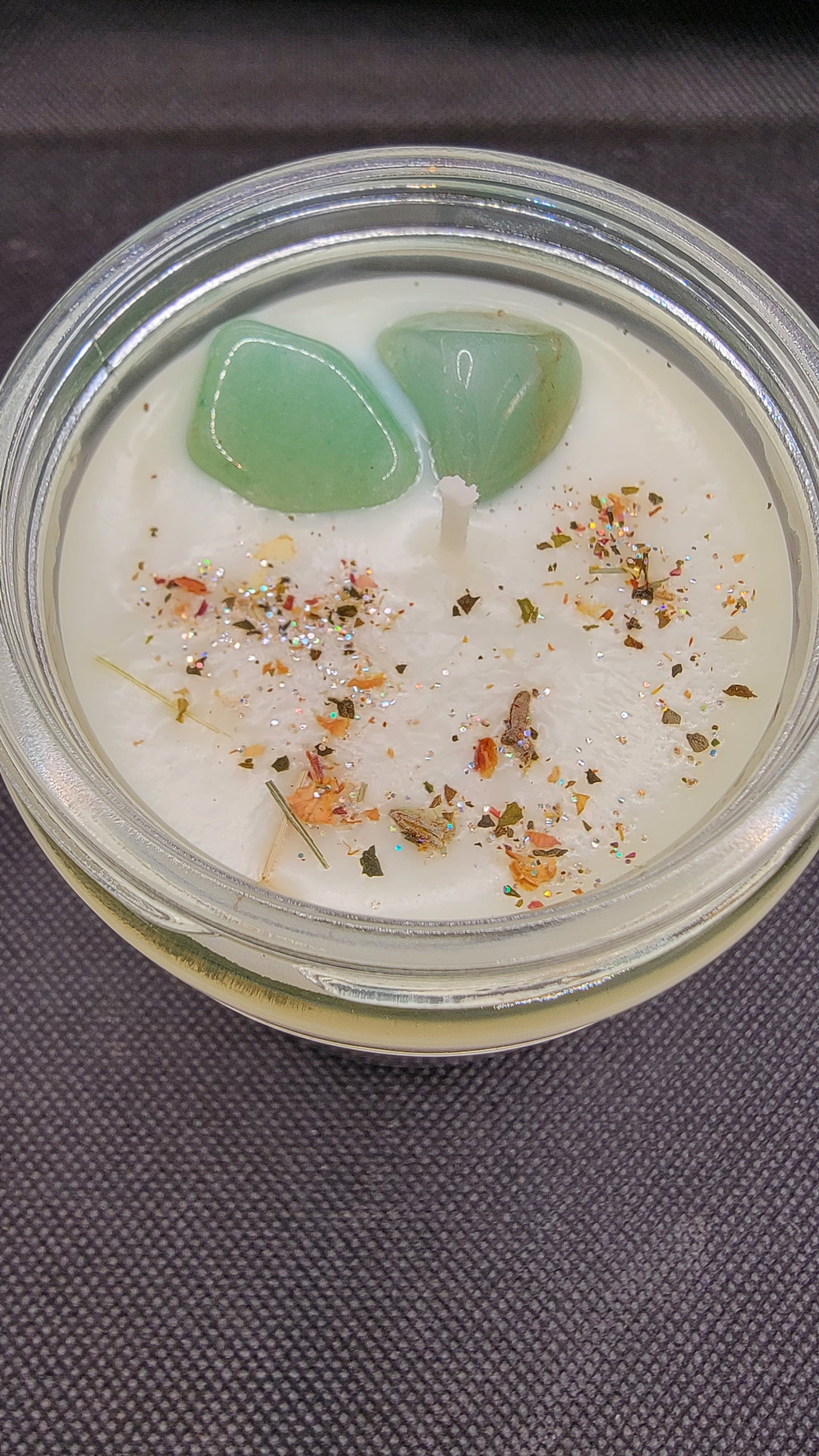 Good Luck/Good Fortune Crystal Candle