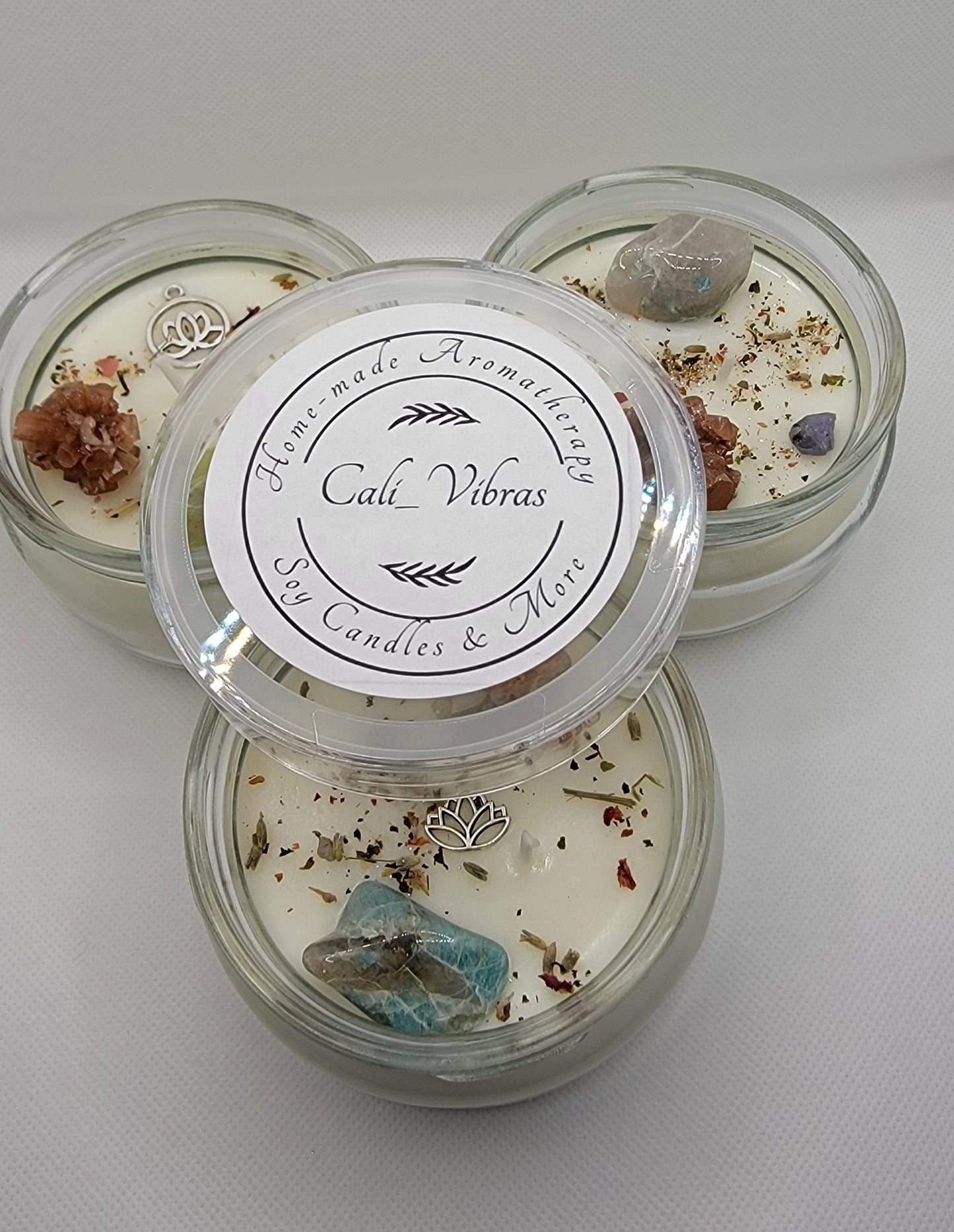 Lotus/Rebirth Crystal Candle