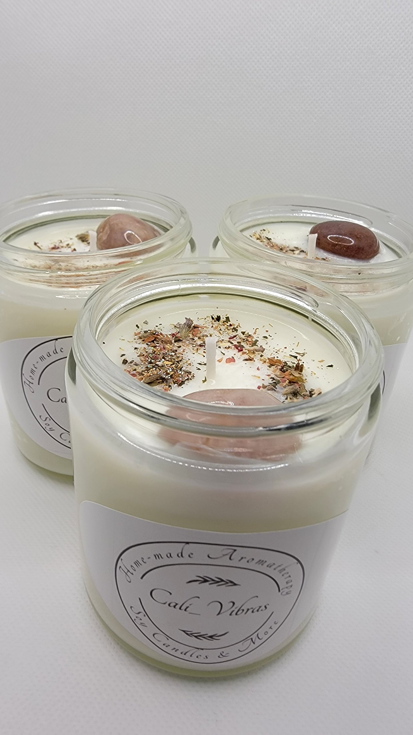 Strawberry Quartz Crystal Candle