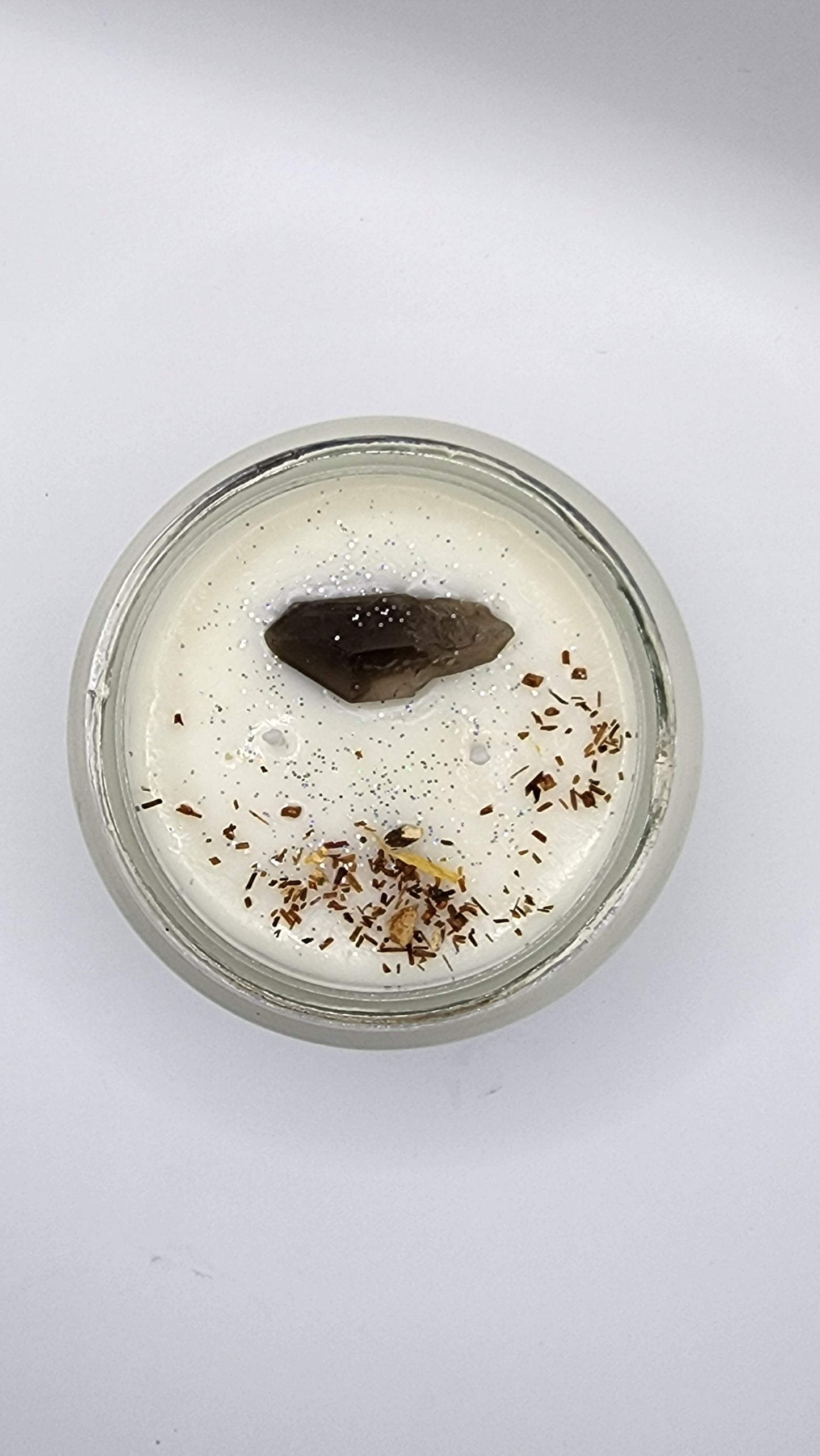 Smoky Quartz Crystal Candle